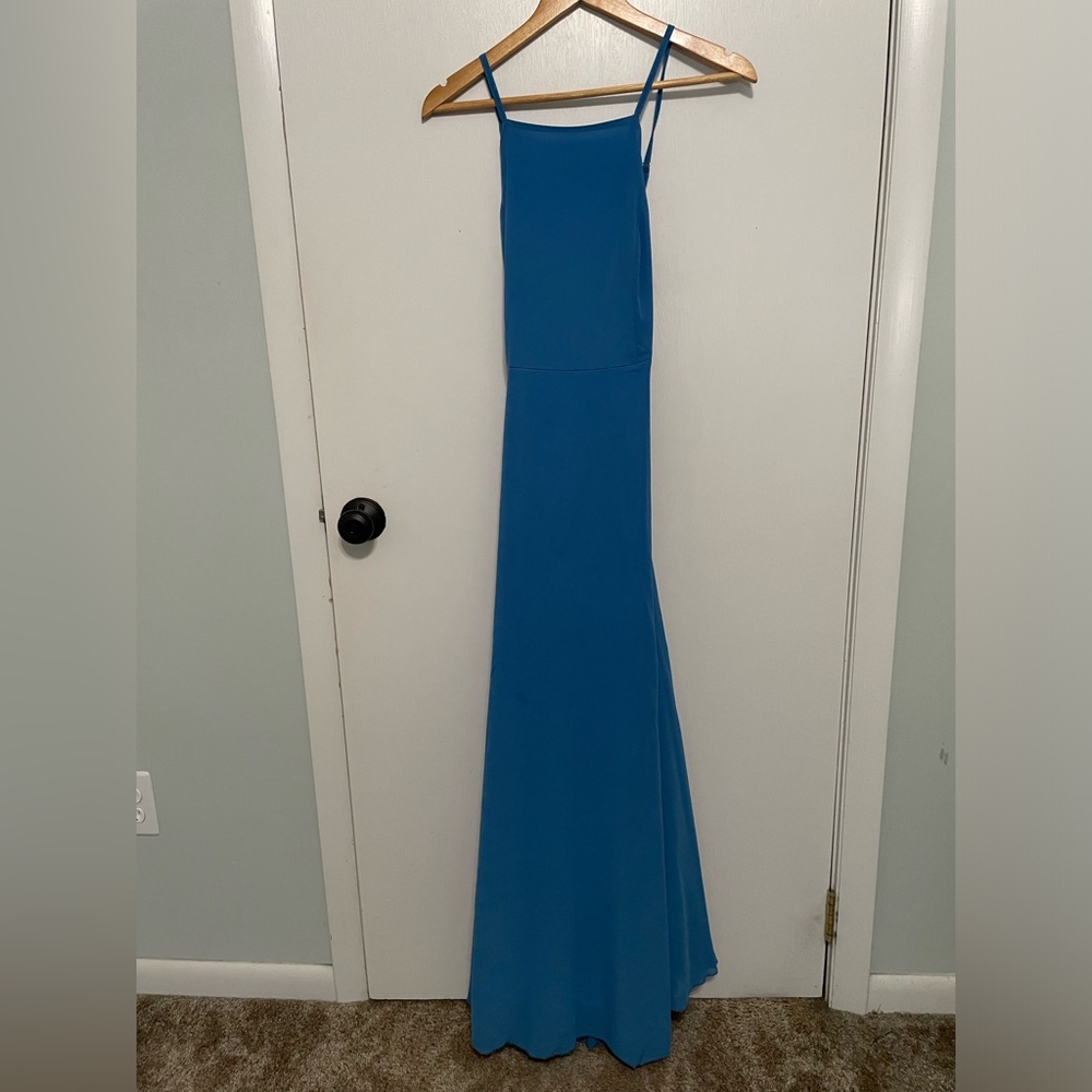 Long blue dress